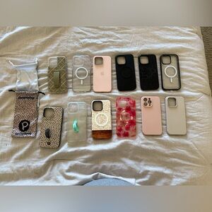 iPhone 14 Pro Max Case LOT! Loopy, OtterBox, Velvet Caviar, Apple, Walli